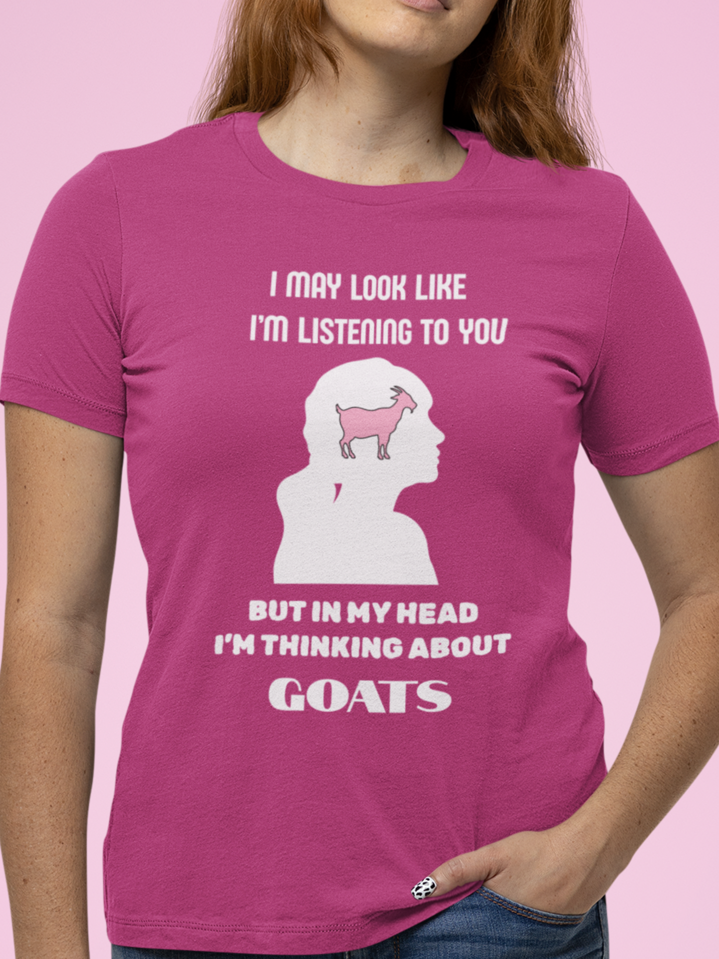 I May Look Like I'm Listening To You But In My Head I'm Thinking About Goats Tshirt, Goat Shirt, Funny Goat TShirt, Goat Lover Gift