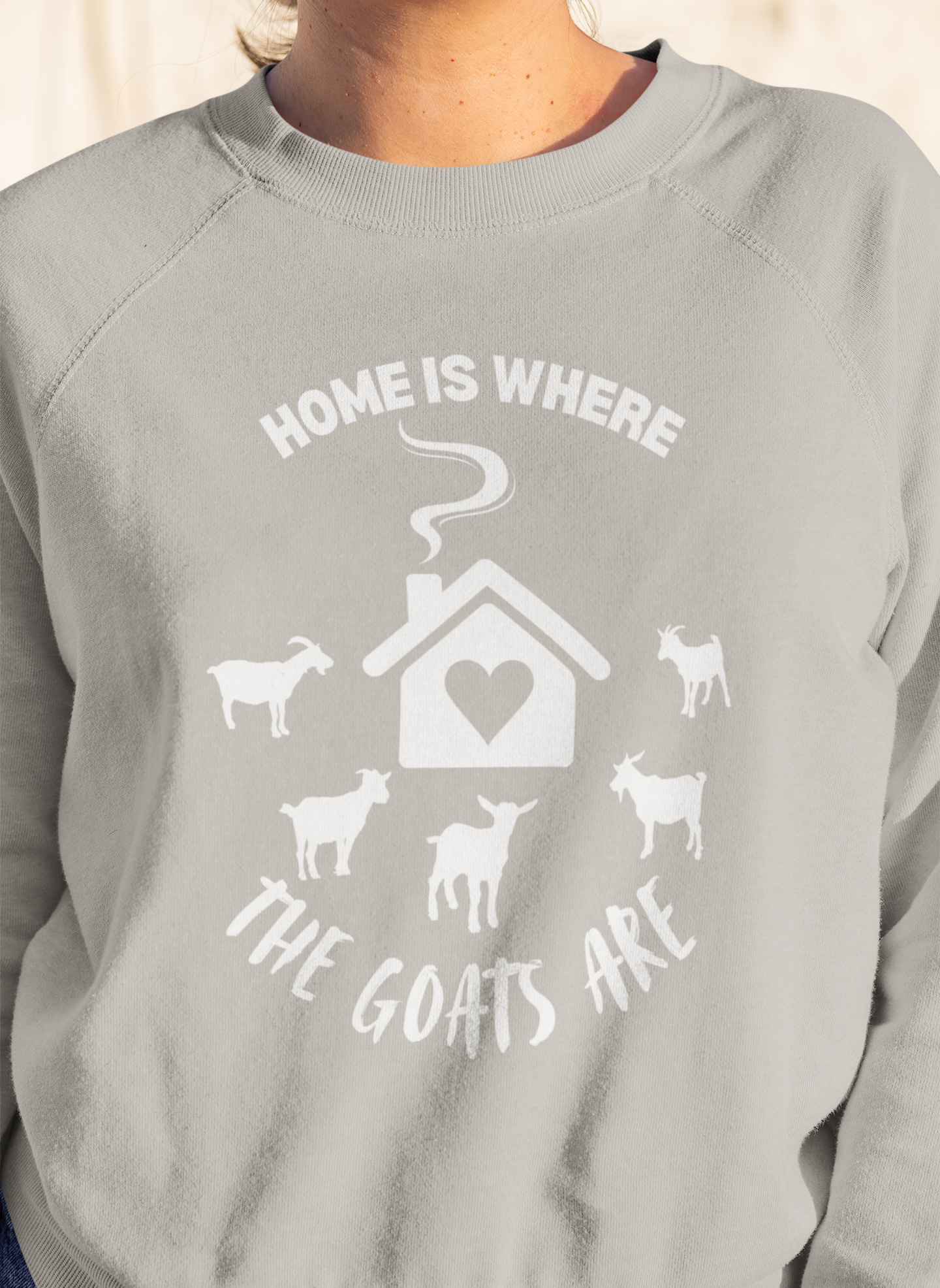 Home is Where the Goats Are Sweatshirt, Goats Shirts, Goat Lover Shirt, Cute Goats Shirt, Farm Animal Shirt, Farmer Girl Shirt, Farm Animal Tshirt for Women, Funny Goat Kid Shirt
