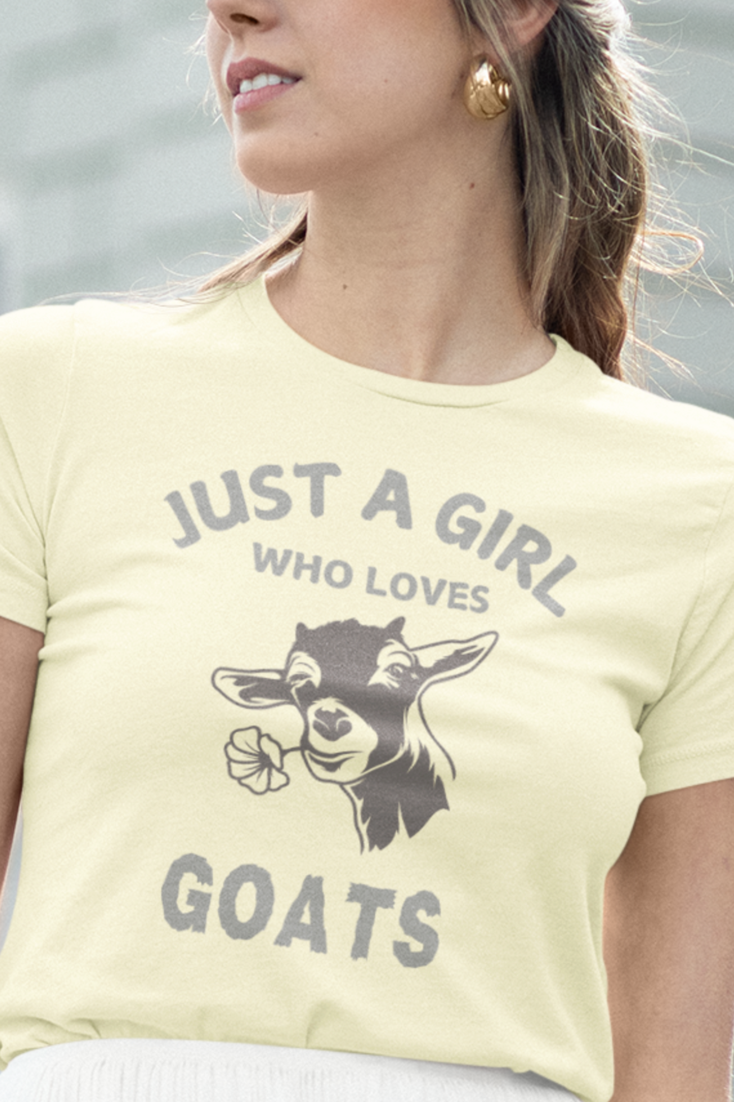 Just a girl who loves goats Short Sleeve Tee, best goat mom T-shirt, gift for a goat lover, crazy goat lady tshirt, goat quotes shirt.