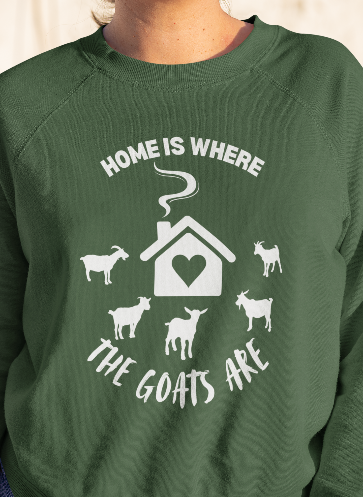 Home is Where the Goats Are Sweatshirt, Goats Shirts, Goat Lover Shirt, Cute Goats Shirt, Farm Animal Shirt, Farmer Girl Shirt, Farm Animal Tshirt for Women, Funny Goat Kid Shirt