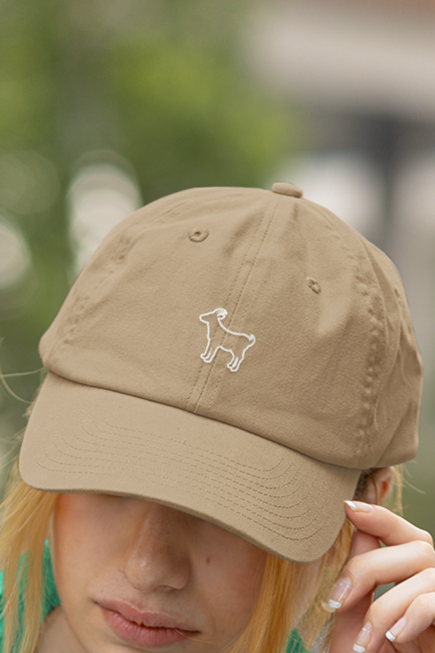 Goat Baseball Cap Embroidered, Goat Baseball Hat, Women's goat hat, embroidered goat animal baseball cap, I love goats, cute birthday gift present goat owner lover wife mom friend