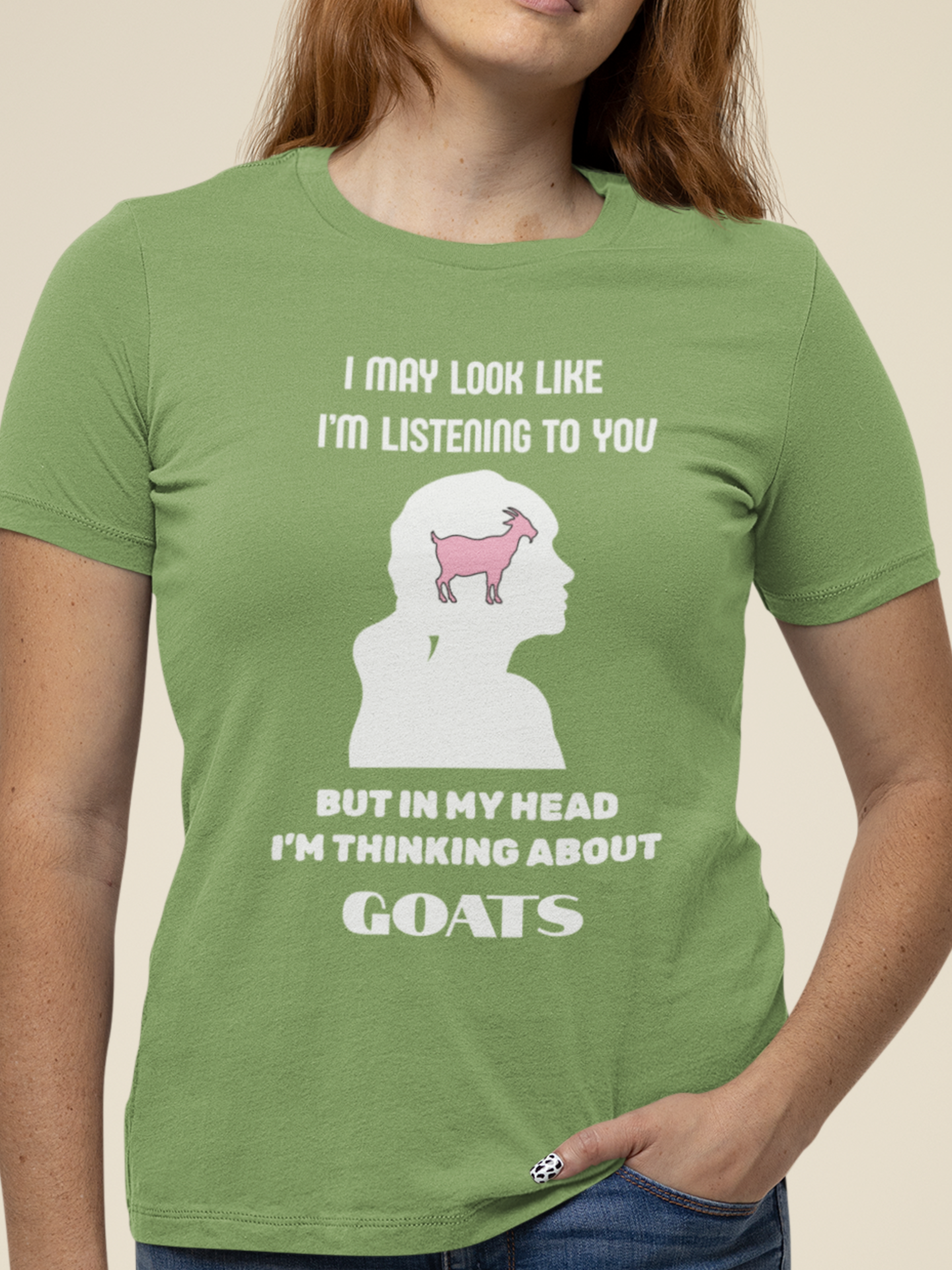 I May Look Like I'm Listening To You But In My Head I'm Thinking About Goats Tshirt, Goat Shirt, Funny Goat TShirt, Goat Lover Gift