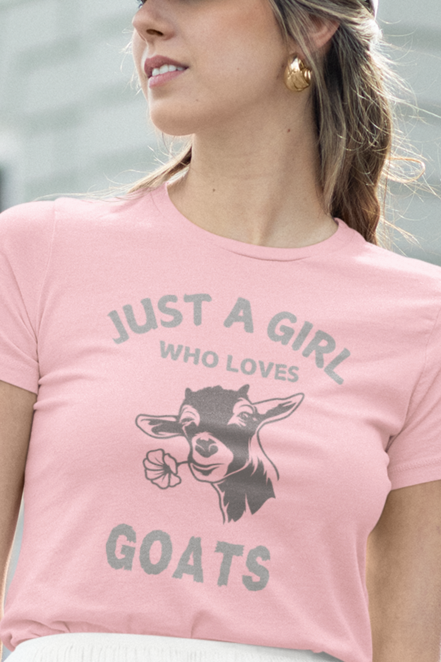 Just a girl who loves goats Short Sleeve Tee, best goat mom T-shirt, gift for a goat lover, crazy goat lady tshirt, goat quotes shirt.