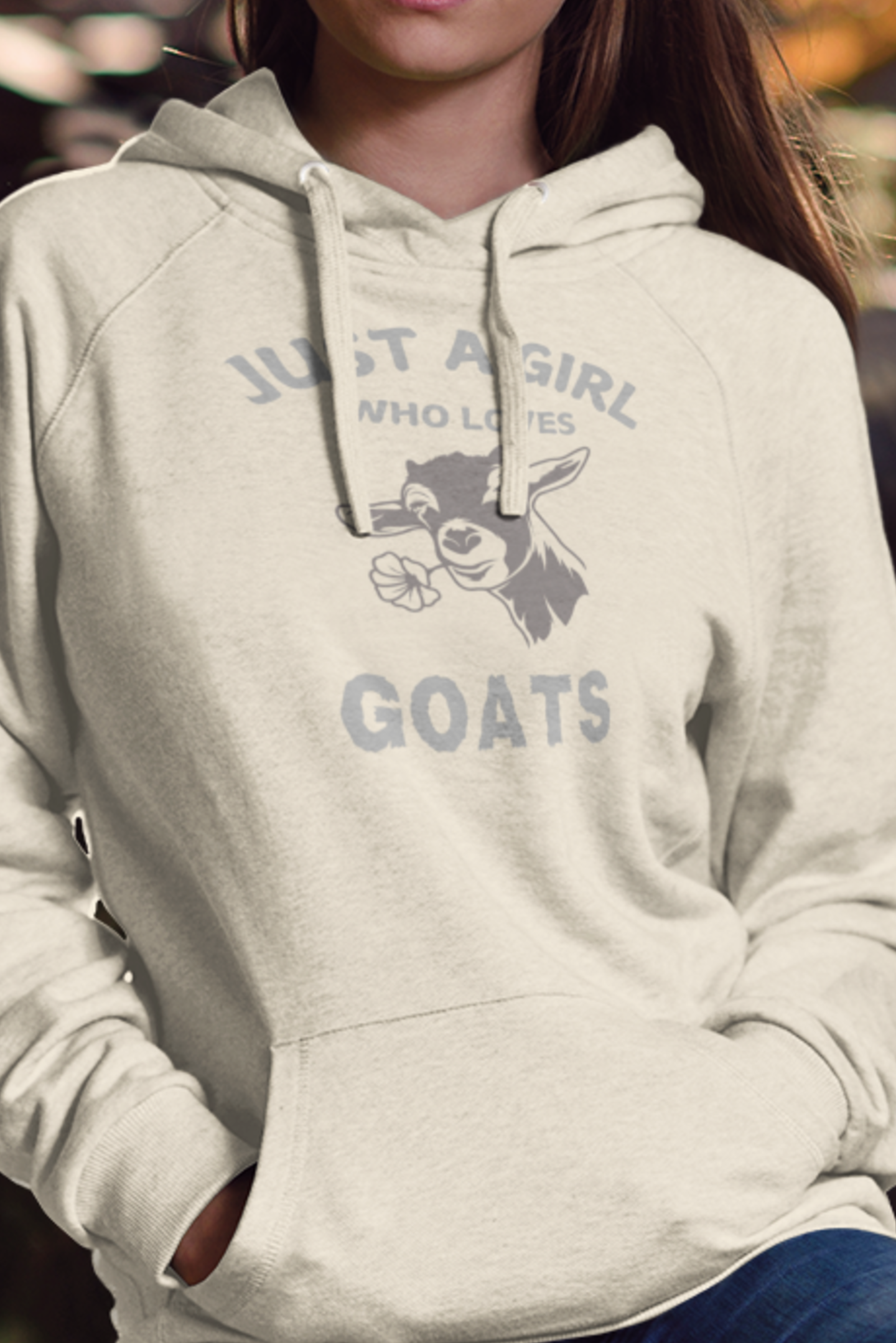 Womens Goat Hoodie, Just A Girl Who Loves Goats, Goat Girl, Womens Goat Sweatshirt, Goat Lover, Farm, Farmer, Farming