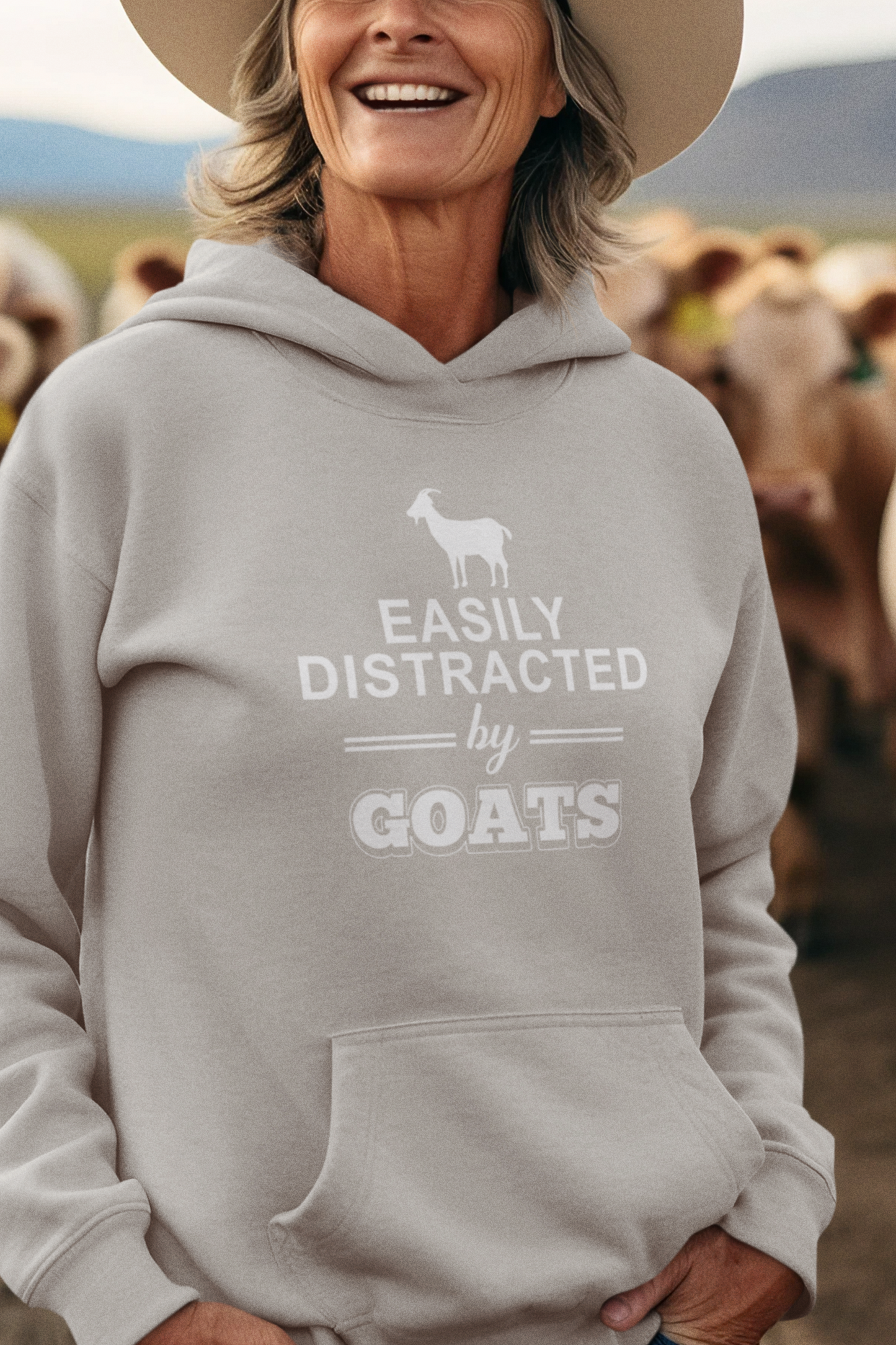 Easily Distracted By Goats Hoodie, Goat Shirt, Goat Hoodie, Goat T-Shirt, Goat Sweatshirt, Love Goat, Livestock, Farmer Shirt, Goat Farmer
