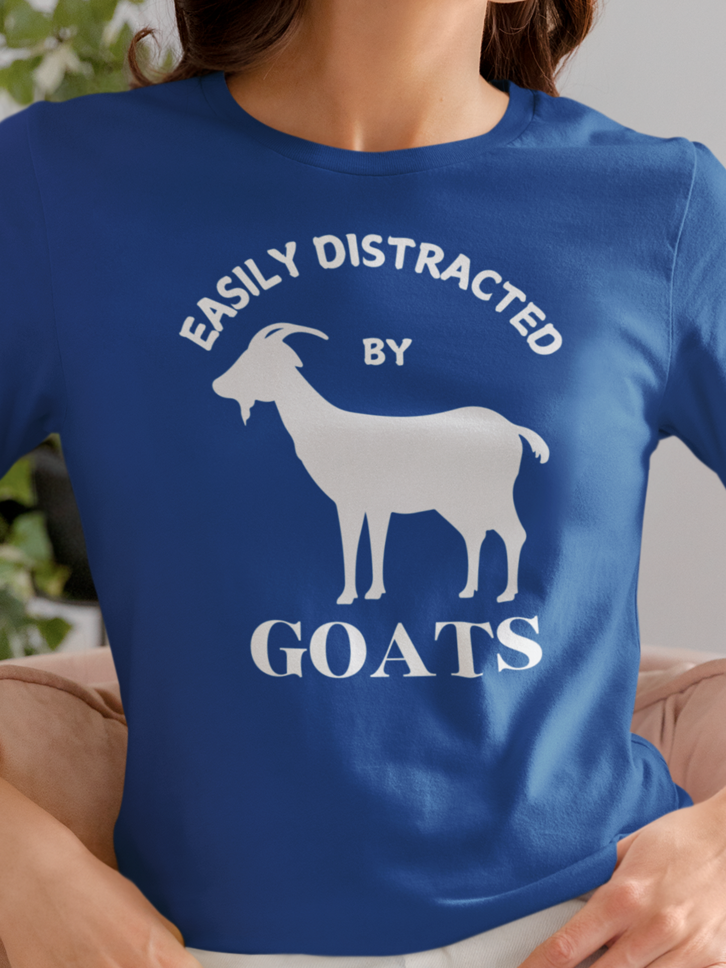 "Easily Distracted by Goats" Women's T-Shirt