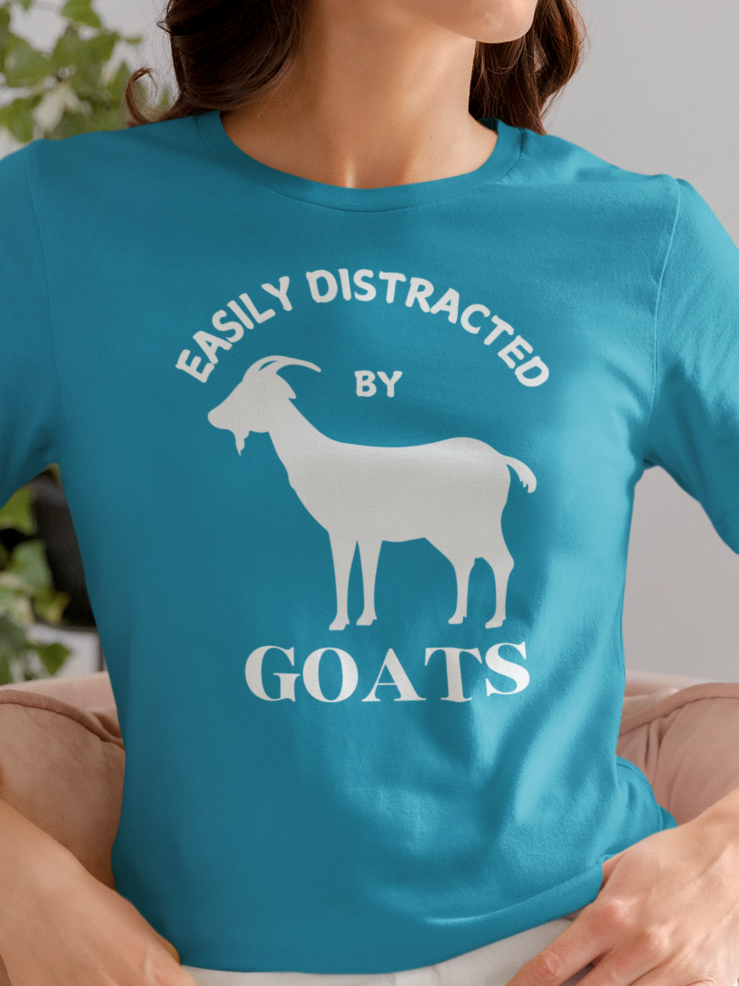 "Easily Distracted by Goats" Women's T-Shirt