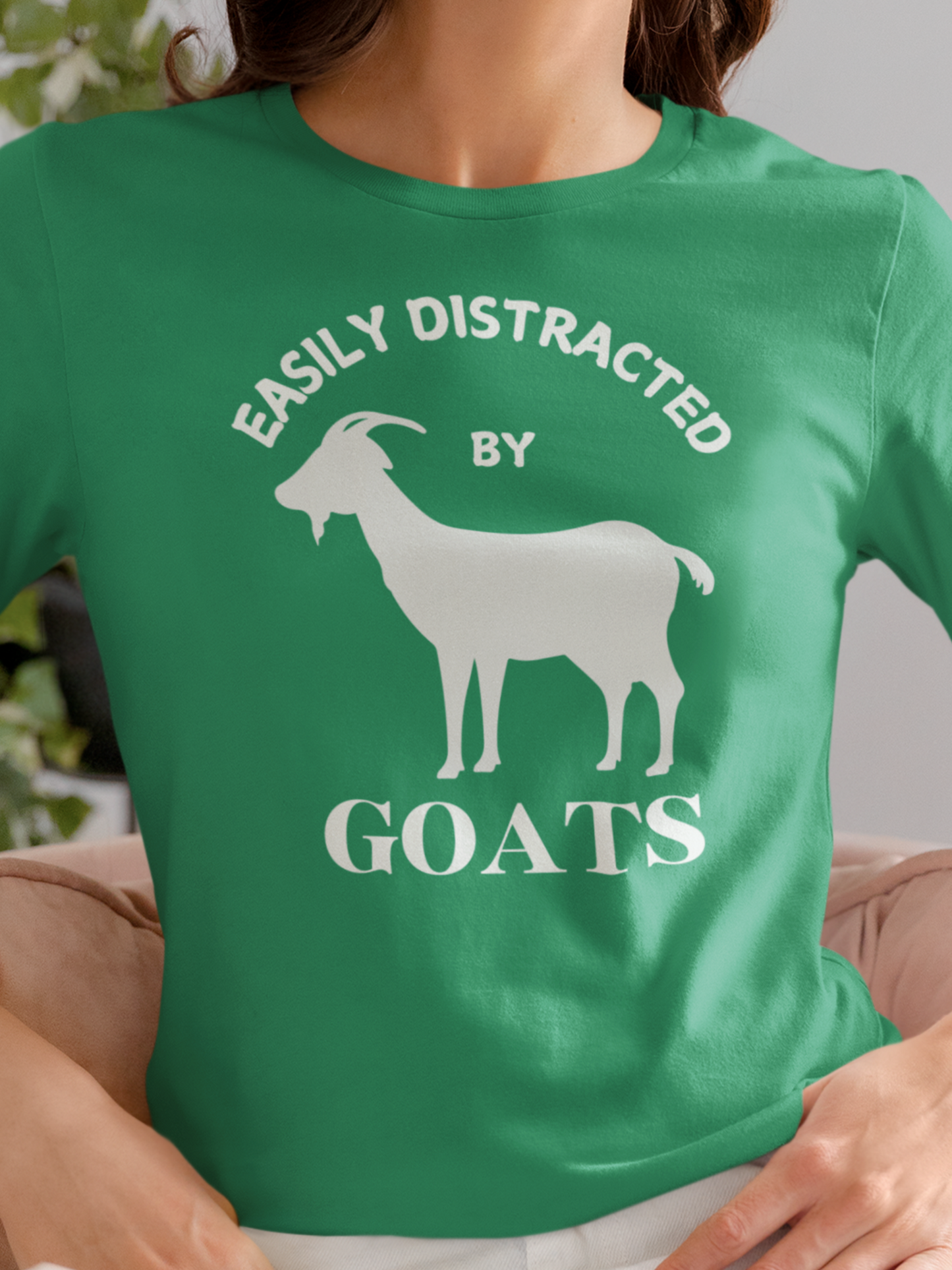 "Easily Distracted by Goats" Women's T-Shirt