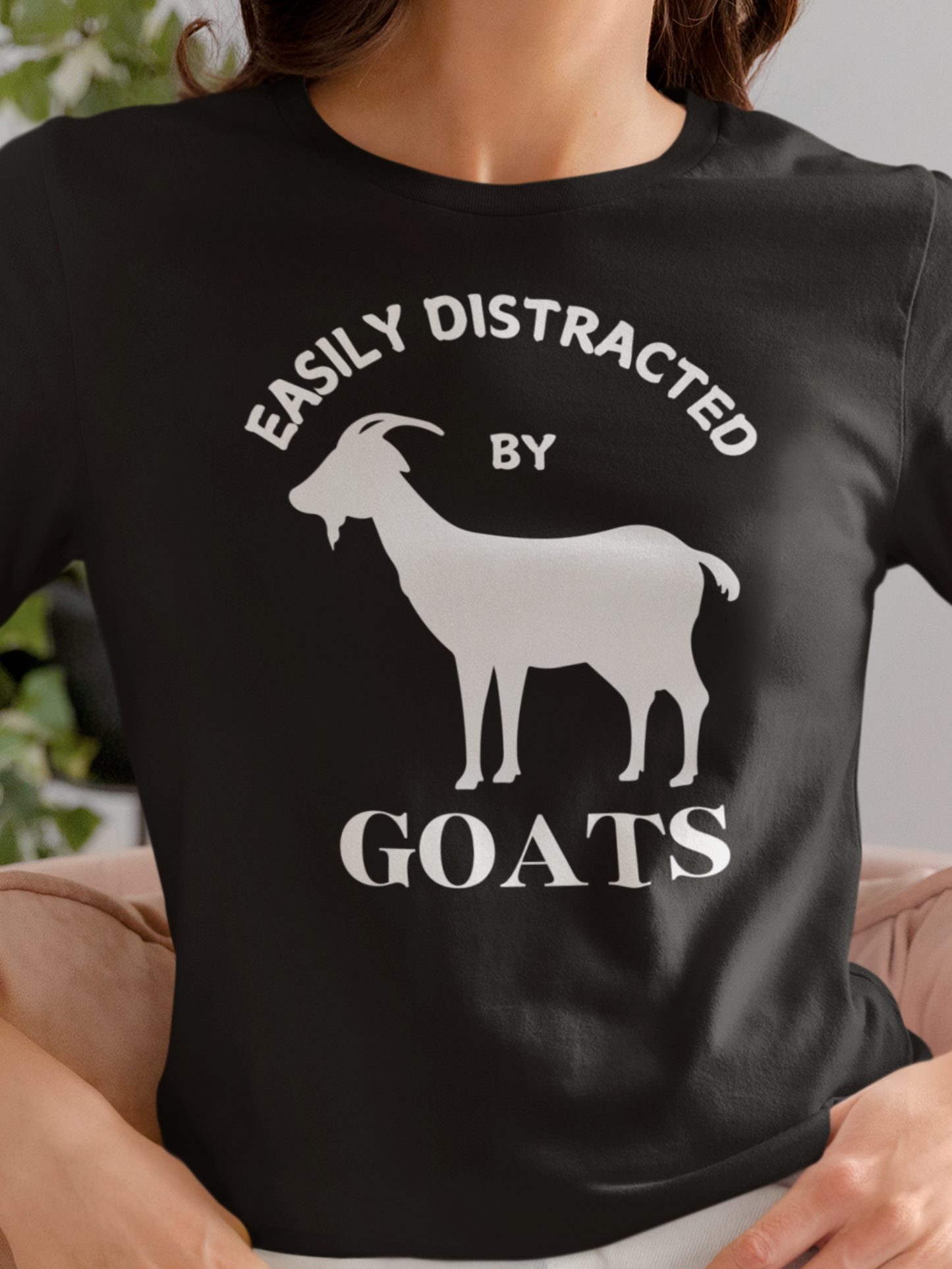 "Easily Distracted by Goats" Women's T-Shirt