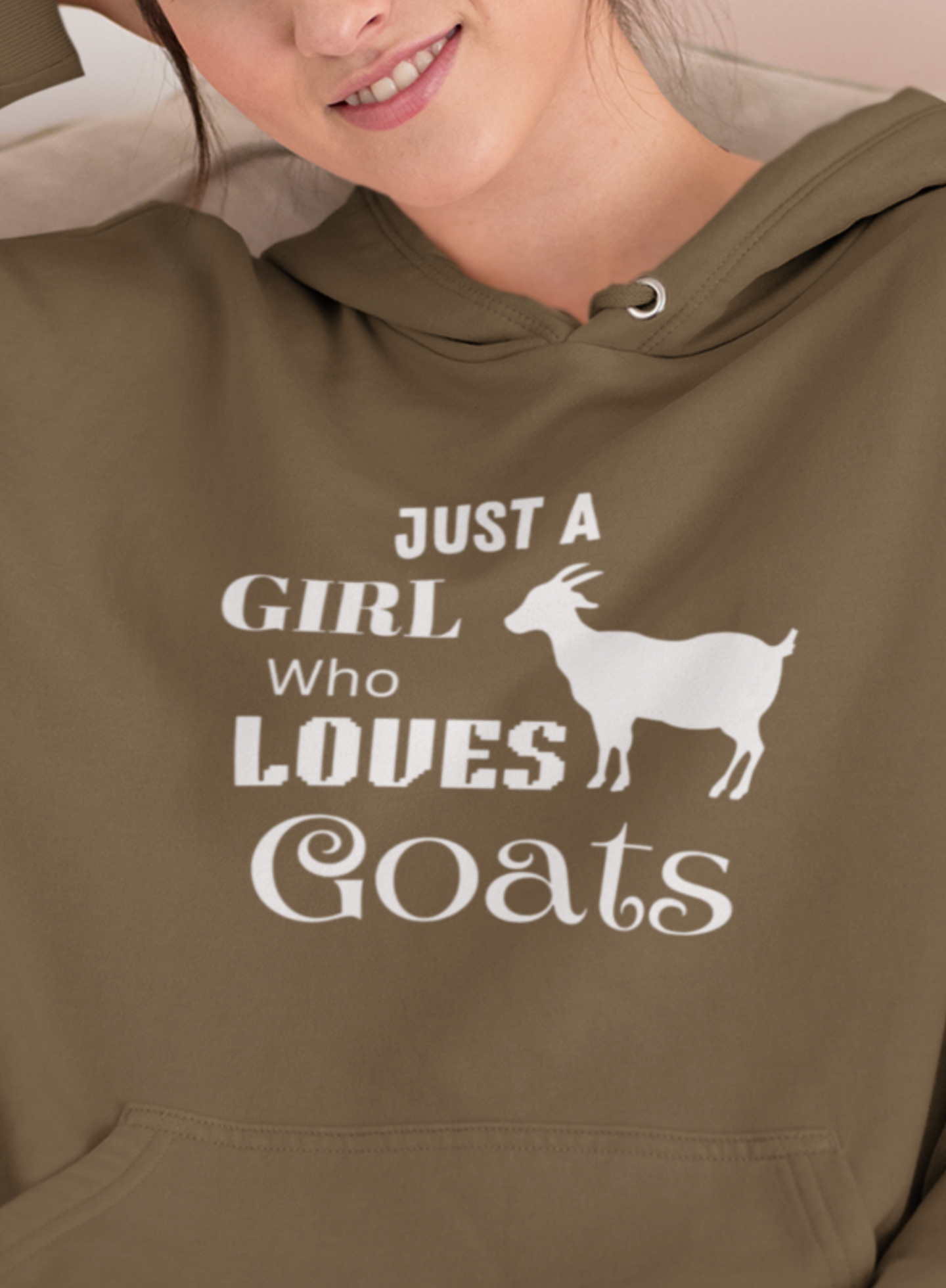 Just a Girl Who Loves Goats Hoodie, Gift For Goat Lover, Girl Goat Hoodie, Goat Farm Hoodie, Farmer, Animal Lover Hoodie, Farm Animal Hoodie