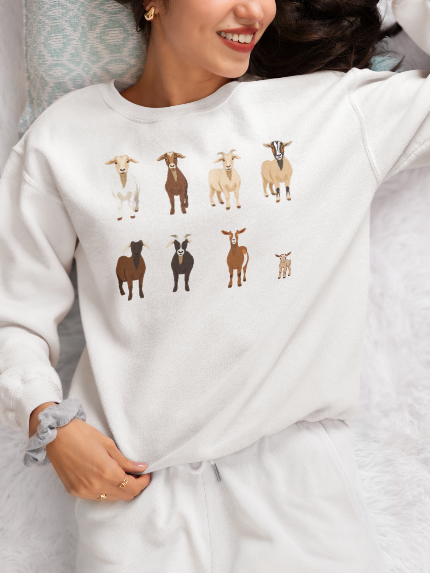 Goats Shirts, Goat Lover Shirt, Cute Goats Shirt, Farm Animal Shirt,Farmer Girl Shirt, Farm Animal Tshirt for Women, Funny Goat Kid Shirt