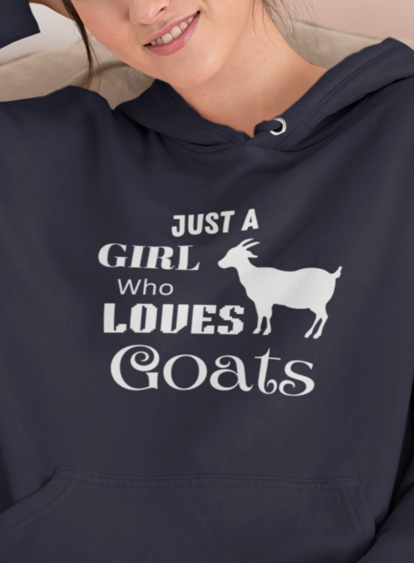 Just a Girl Who Loves Goats Hoodie, Gift For Goat Lover, Girl Goat Hoodie, Goat Farm Hoodie, Farmer, Animal Lover Hoodie, Farm Animal Hoodie