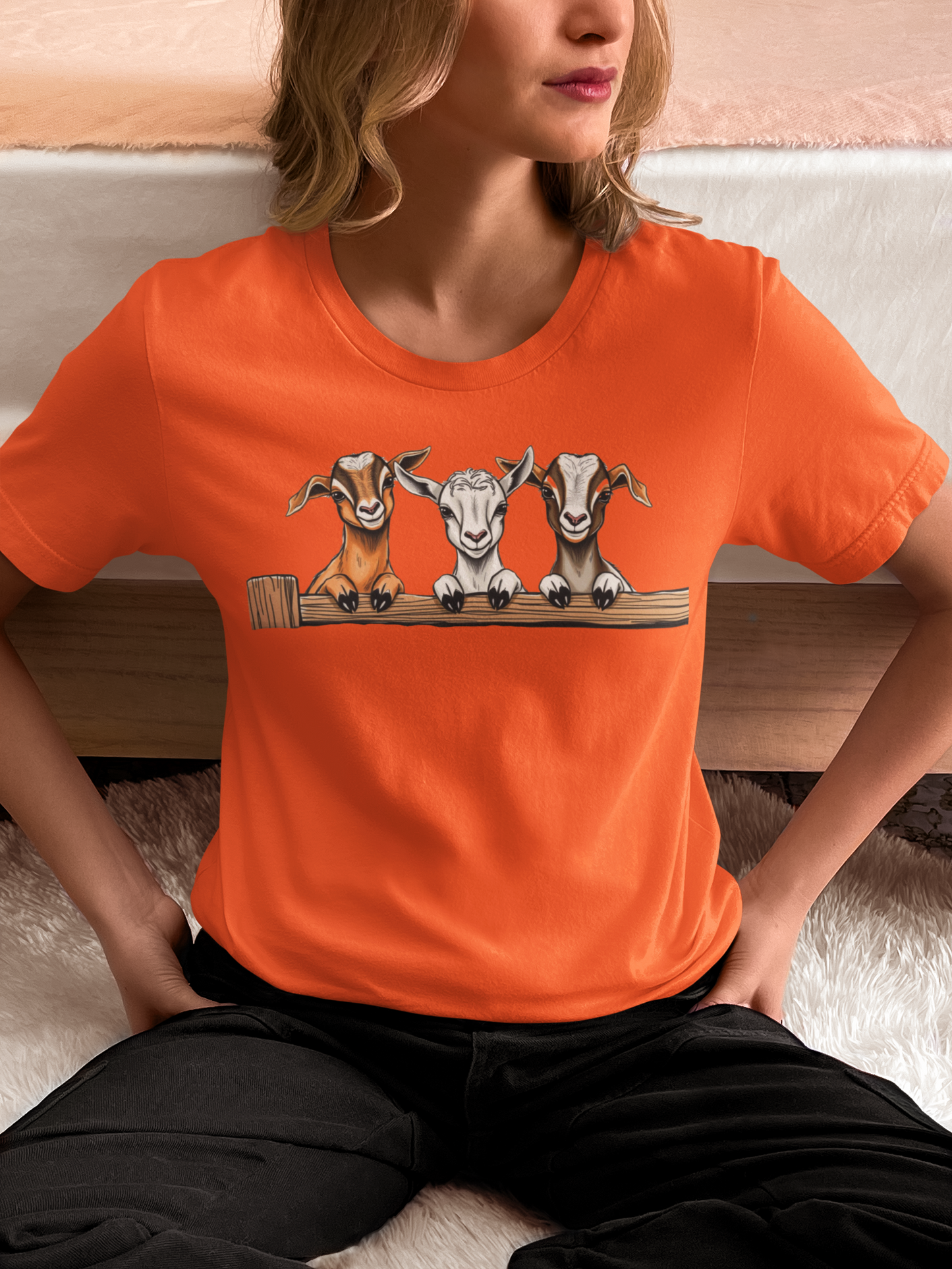 Three Funny Baby Goats Shirt, Farm Life Goat Lovers Shirt, Cute Goat T-Shirt, Farm Animal Shirt, Lovely Goats Gift, Farmer Family Shirt