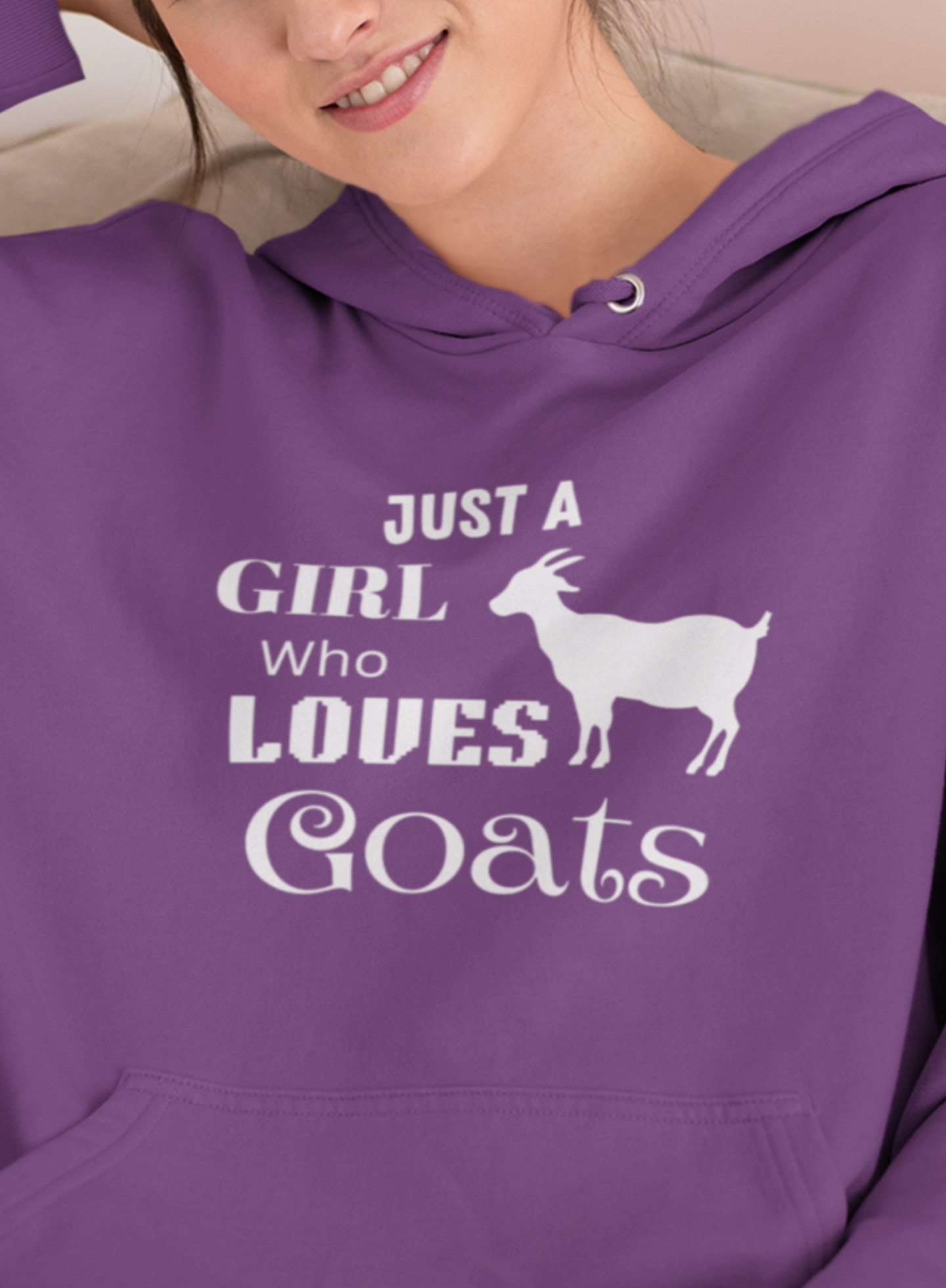 Just a Girl Who Loves Goats Hoodie, Gift For Goat Lover, Girl Goat Hoodie, Goat Farm Hoodie, Farmer, Animal Lover Hoodie, Farm Animal Hoodie