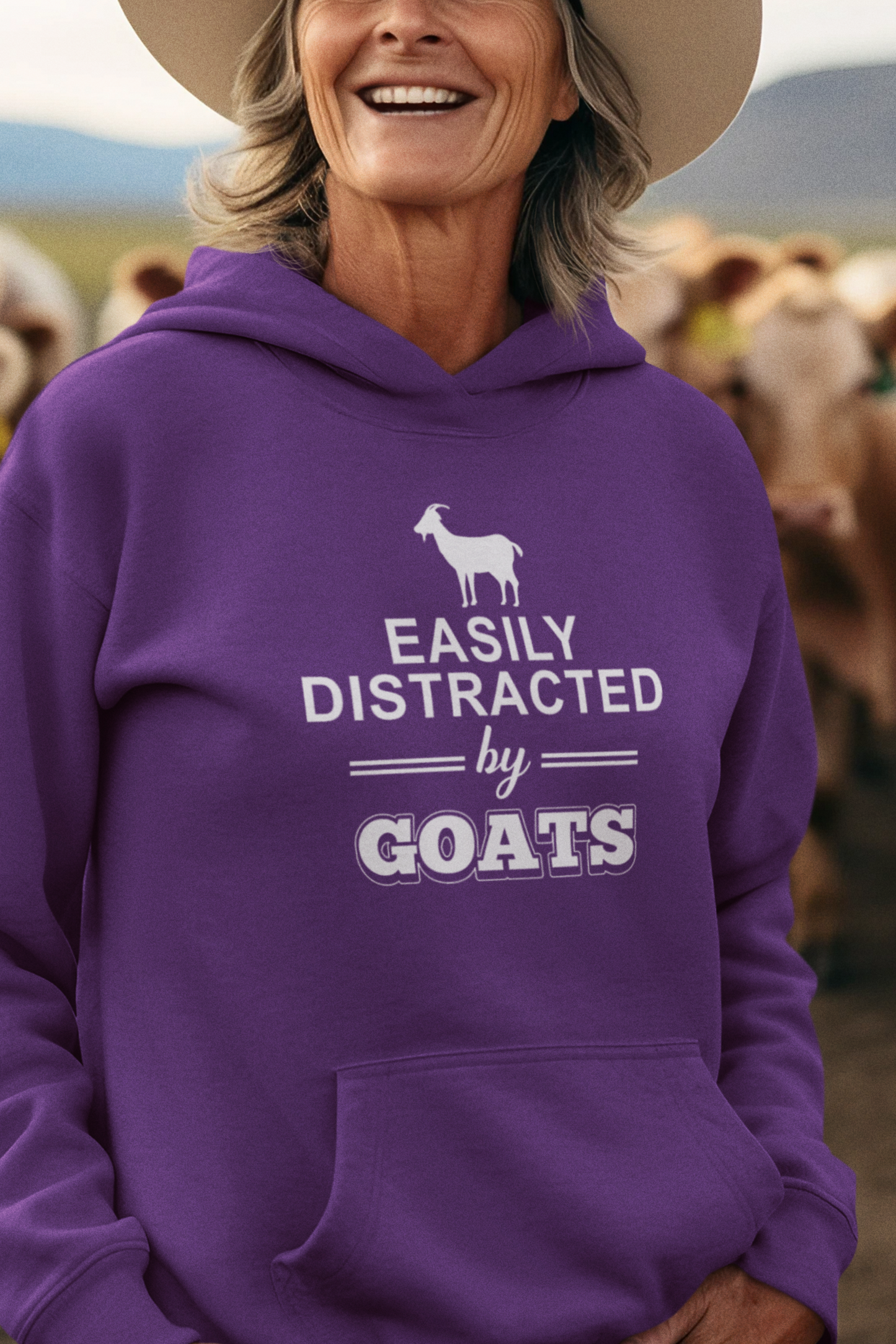 Easily Distracted By Goats Hoodie, Goat Shirt, Goat Hoodie, Goat T-Shirt, Goat Sweatshirt, Love Goat, Livestock, Farmer Shirt, Goat Farmer