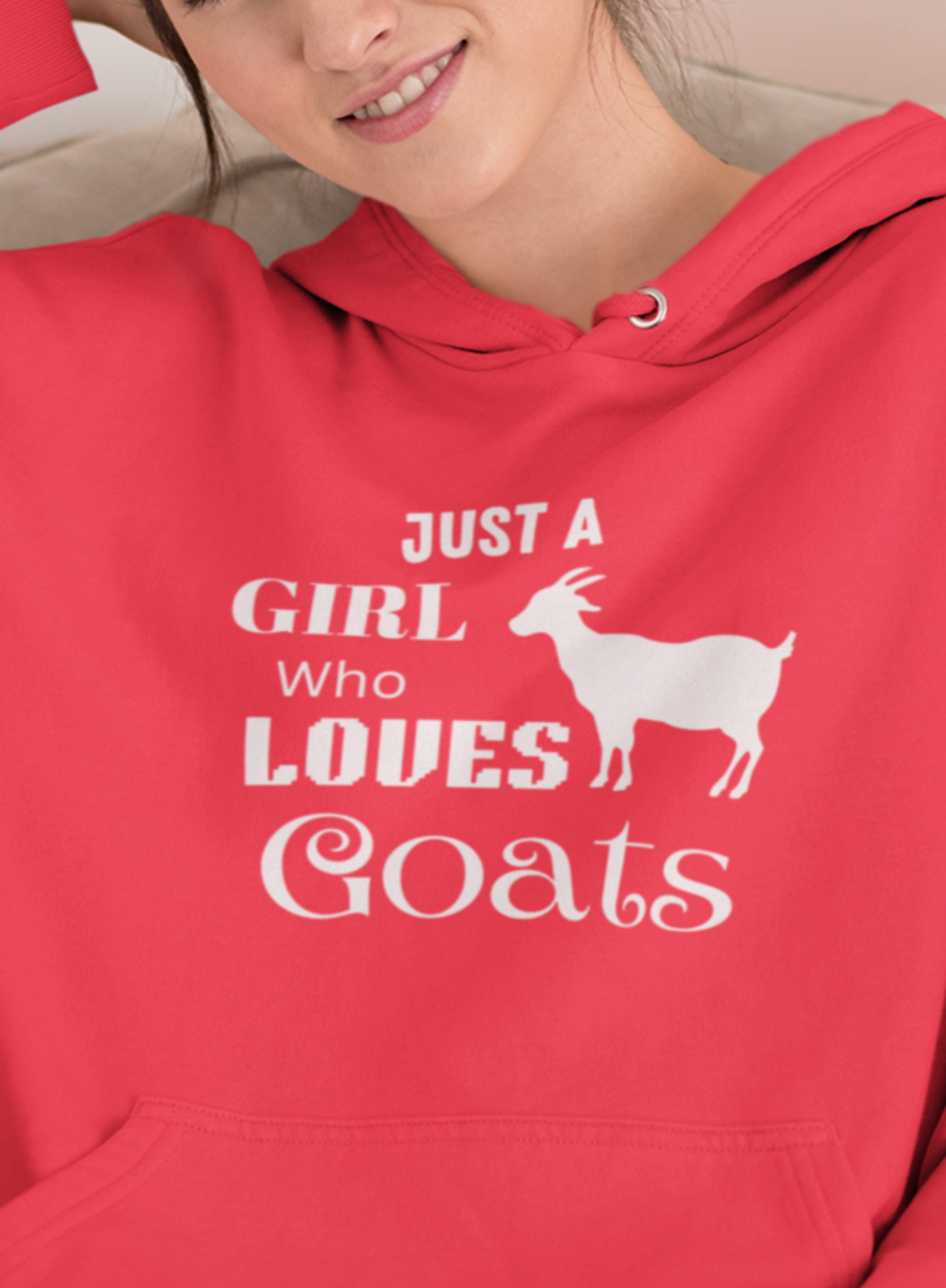 Just a Girl Who Loves Goats Hoodie, Gift For Goat Lover, Girl Goat Hoodie, Goat Farm Hoodie, Farmer, Animal Lover Hoodie, Farm Animal Hoodie