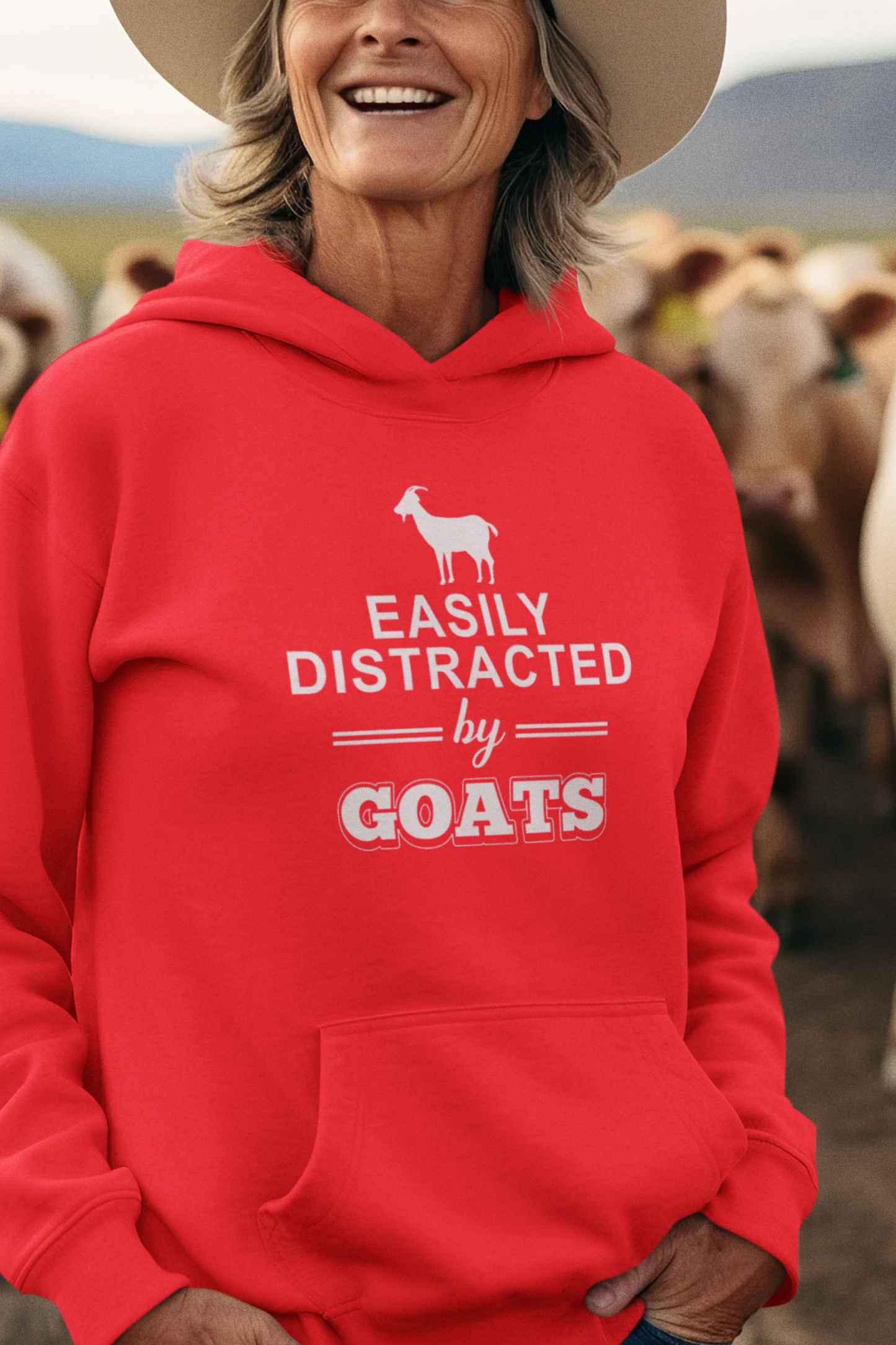 Easily Distracted By Goats Hoodie, Goat Shirt, Goat Hoodie, Goat T-Shirt, Goat Sweatshirt, Love Goat, Livestock, Farmer Shirt, Goat Farmer