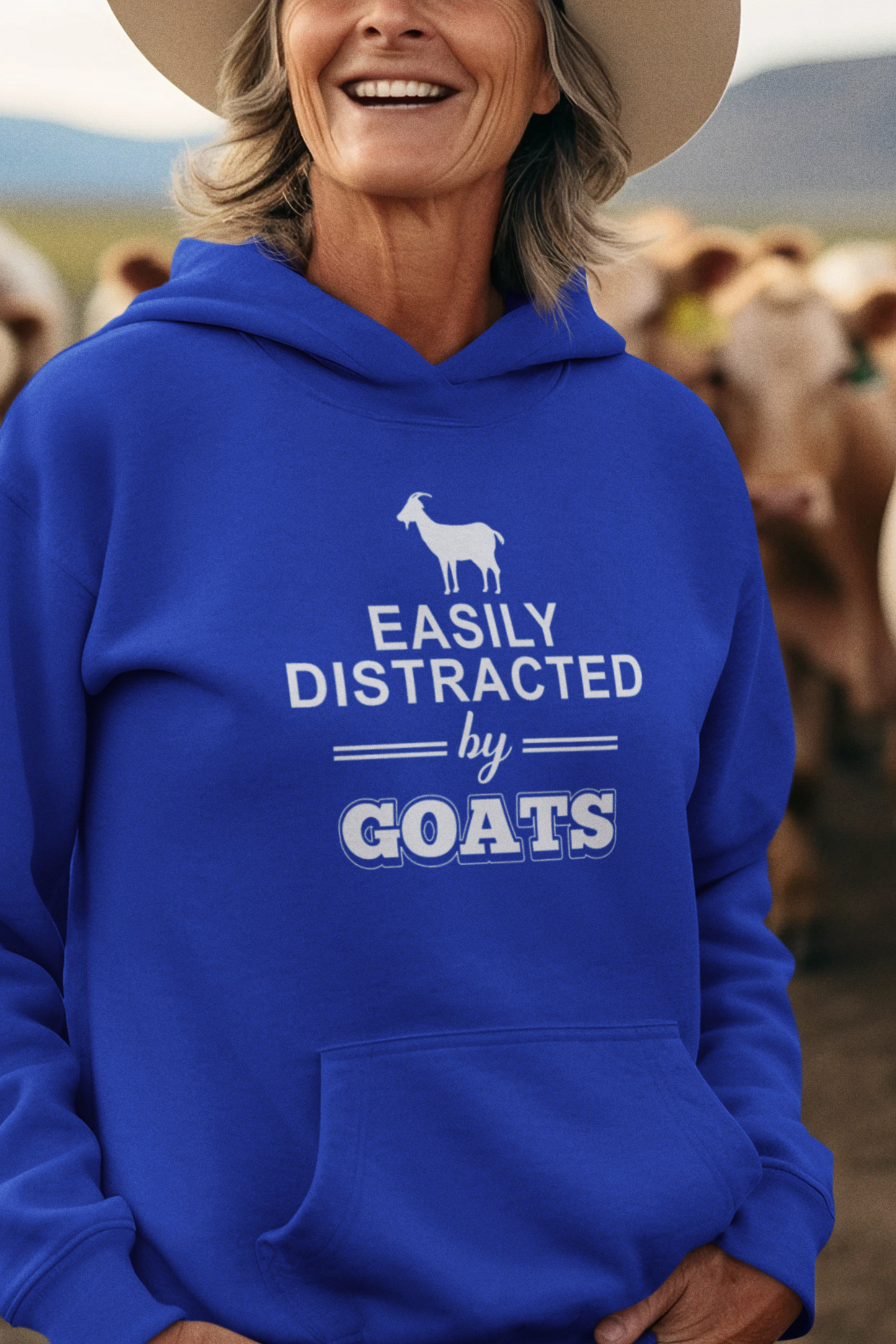 Easily Distracted By Goats Hoodie, Goat Shirt, Goat Hoodie, Goat T-Shirt, Goat Sweatshirt, Love Goat, Livestock, Farmer Shirt, Goat Farmer