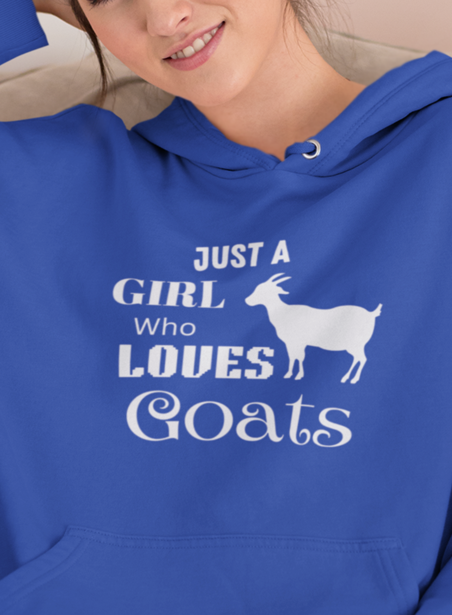 Just a Girl Who Loves Goats Hoodie, Gift For Goat Lover, Girl Goat Hoodie, Goat Farm Hoodie, Farmer, Animal Lover Hoodie, Farm Animal Hoodie