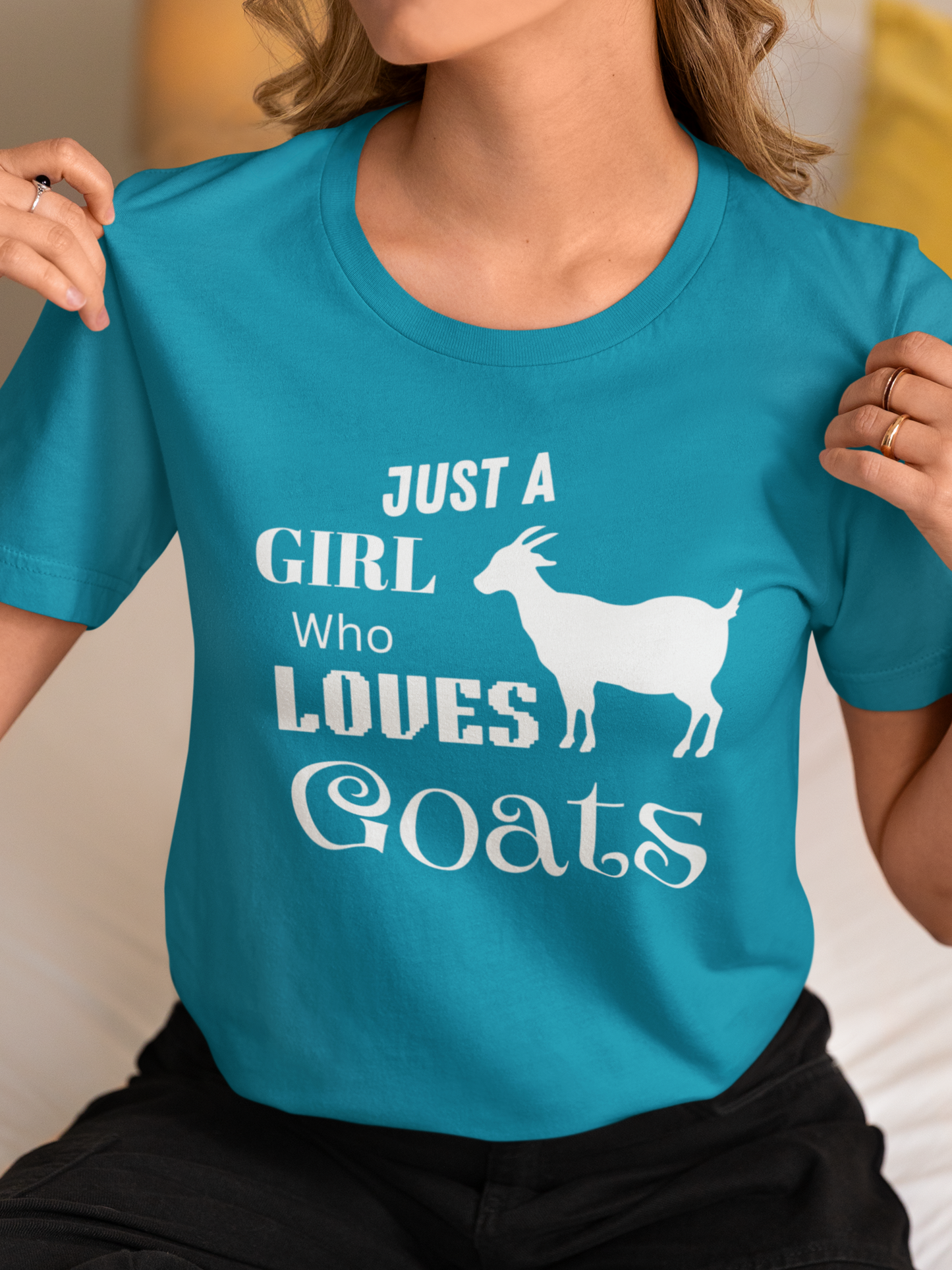 Just a Girl Who Loves Goats Tshirt, Goat Lover Tee, Womens Goat Gifts, Womens Goat Tshirt, Cute Goat Tops, Goat Gifts, Ladies Goat Shirts