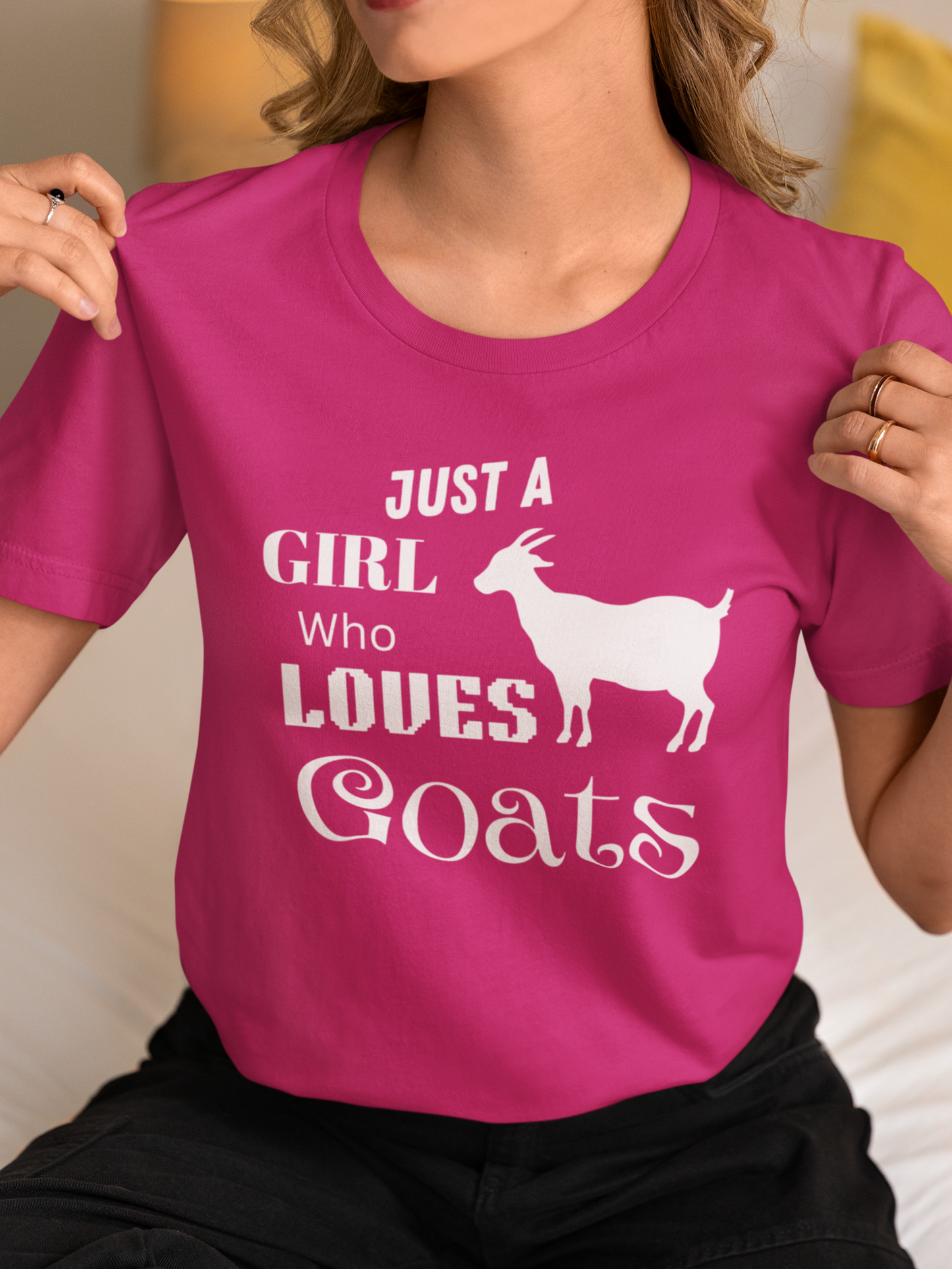Just a Girl Who Loves Goats Tshirt, Goat Lover Tee, Womens Goat Gifts, Womens Goat Tshirt, Cute Goat Tops, Goat Gifts, Ladies Goat Shirts