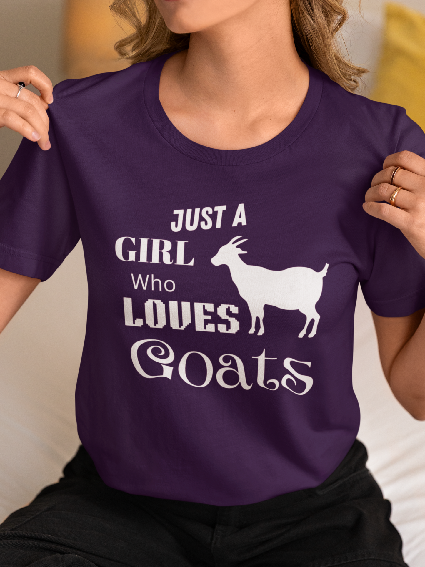 Just a Girl Who Loves Goats Tshirt, Goat Lover Tee, Womens Goat Gifts, Womens Goat Tshirt, Cute Goat Tops, Goat Gifts, Ladies Goat Shirts