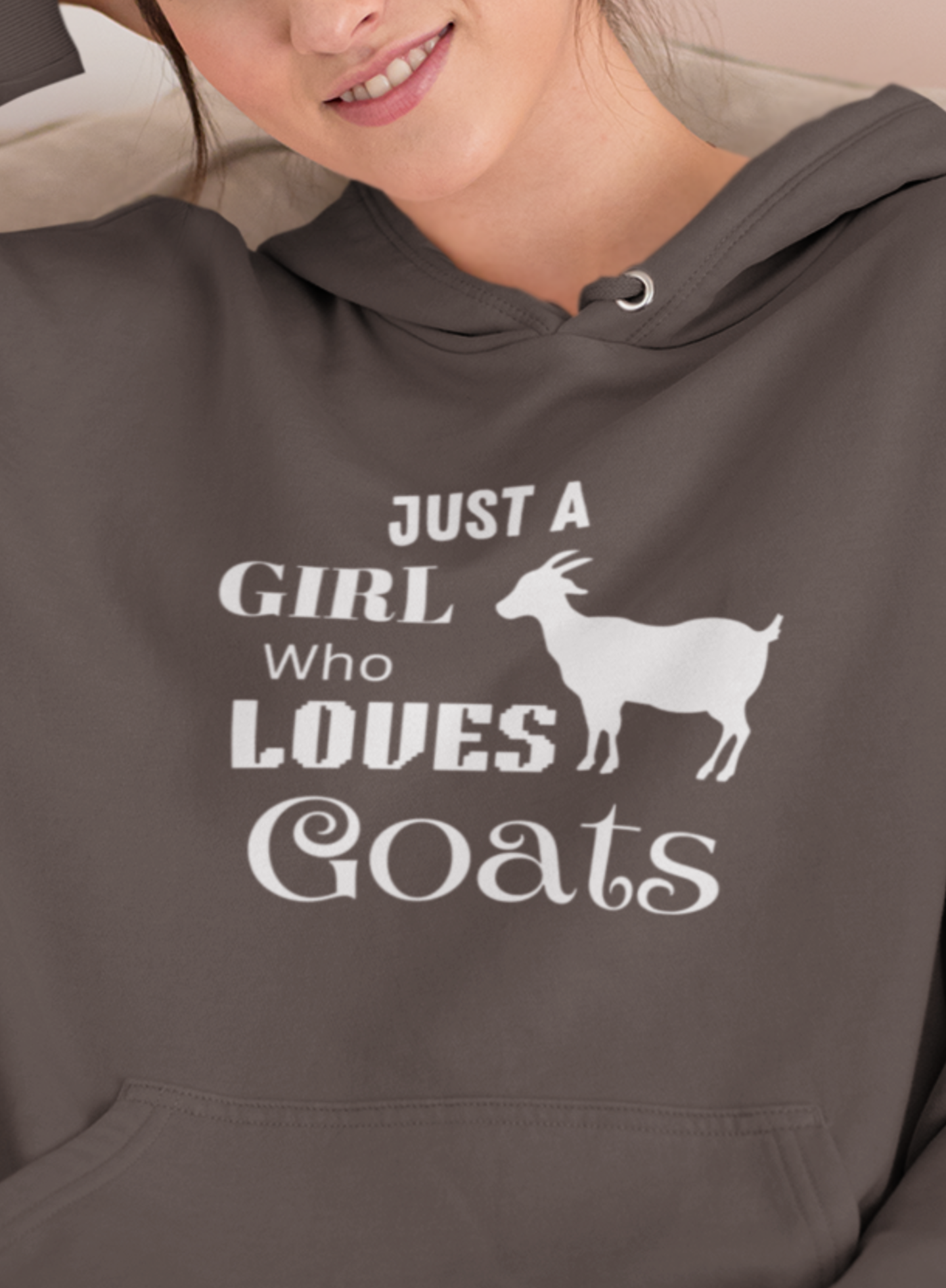 Just a Girl Who Loves Goats Hoodie, Gift For Goat Lover, Girl Goat Hoodie, Goat Farm Hoodie, Farmer, Animal Lover Hoodie, Farm Animal Hoodie