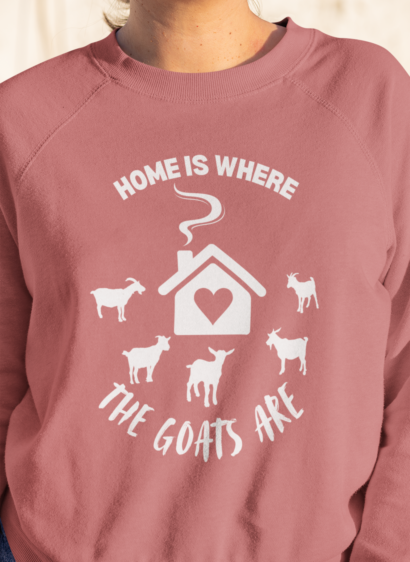 Home is Where the Goats Are Sweatshirt, Goats Shirts, Goat Lover Shirt, Cute Goats Shirt, Farm Animal Shirt, Farmer Girl Shirt, Farm Animal Tshirt for Women, Funny Goat Kid Shirt