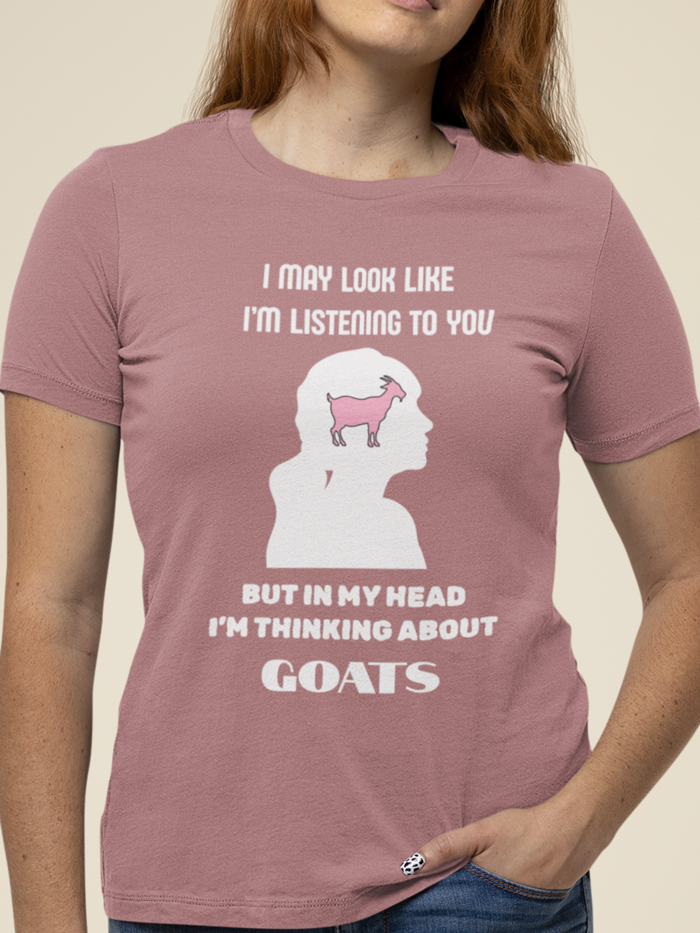 I May Look Like I'm Listening To You But In My Head I'm Thinking About Goats Tshirt, Goat Shirt, Funny Goat TShirt, Goat Lover Gift