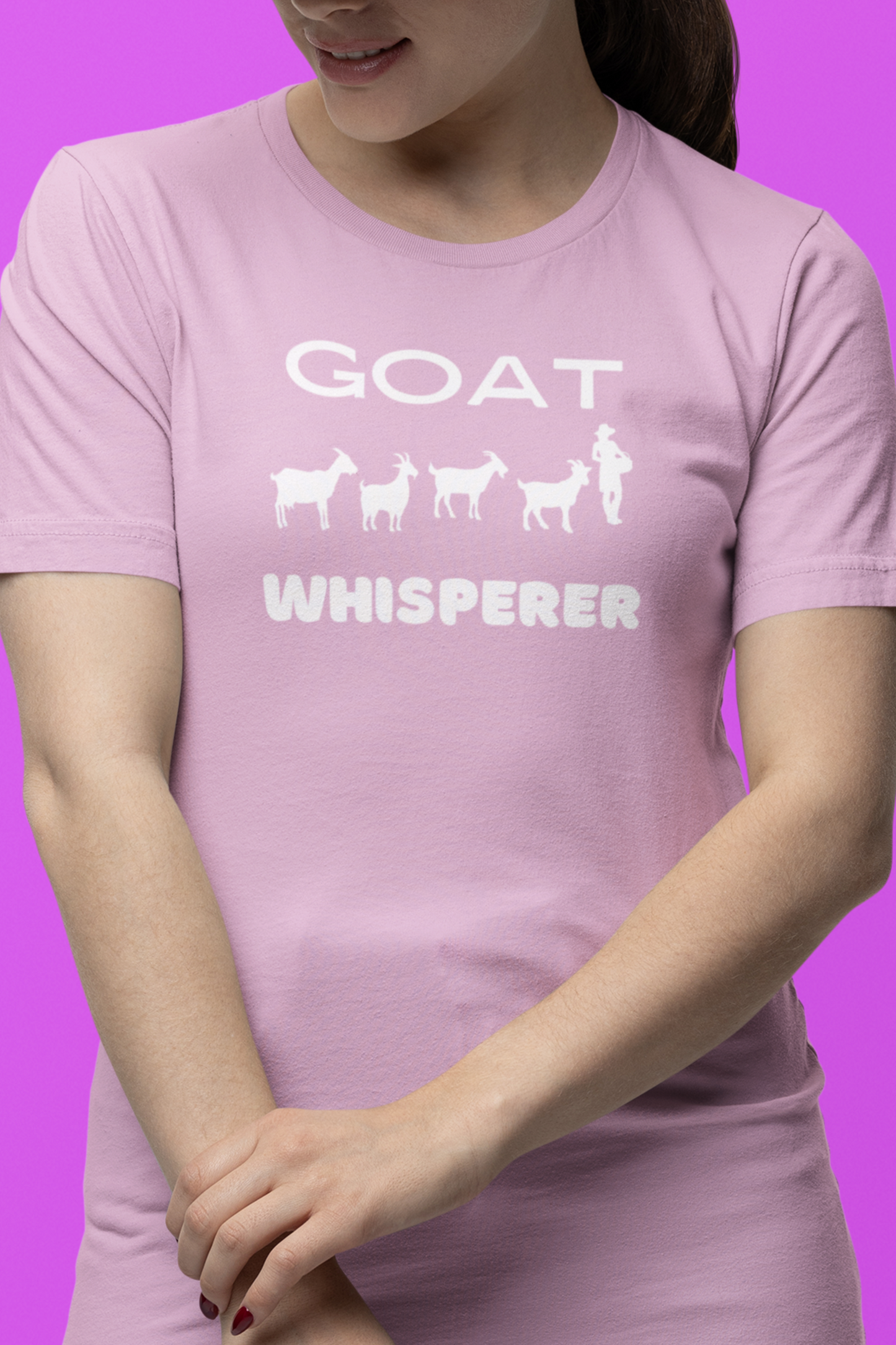 Goat Whisperer Women's T-Shirt, Funny Goat Tshirt, Goat Lover Gift Tee, Goat Owner Gift Tshirt