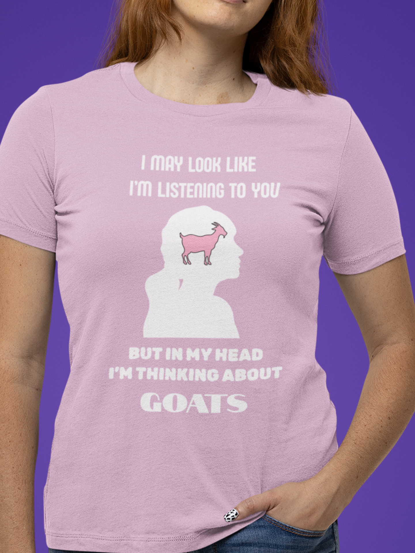 I May Look Like I'm Listening To You But In My Head I'm Thinking About Goats Tshirt, Goat Shirt, Funny Goat TShirt, Goat Lover Gift