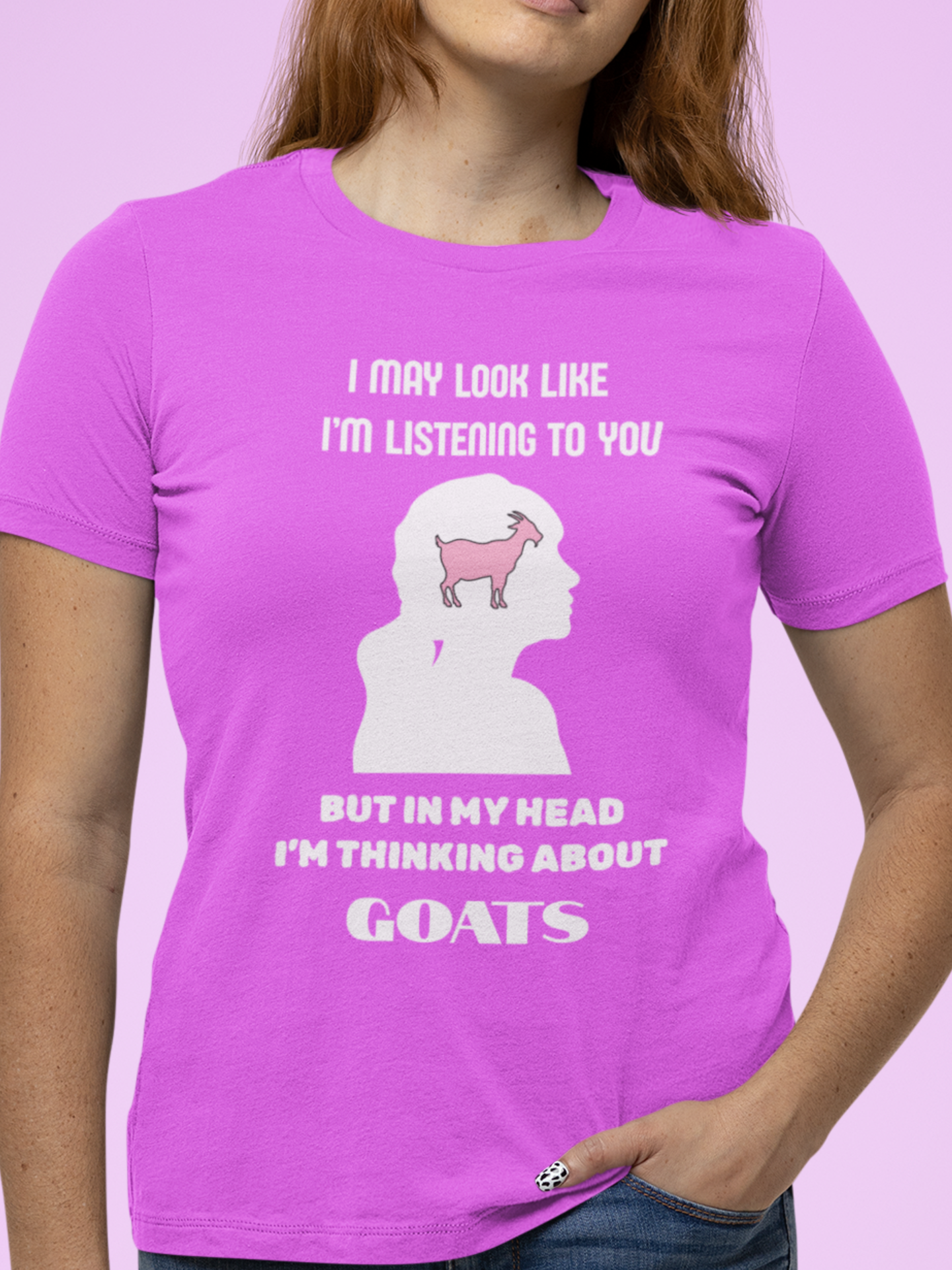 I May Look Like I'm Listening To You But In My Head I'm Thinking About Goats Tshirt, Goat Shirt, Funny Goat TShirt, Goat Lover Gift