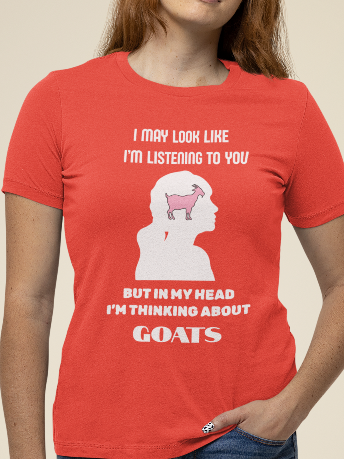 I May Look Like I'm Listening To You But In My Head I'm Thinking About Goats Tshirt, Goat Shirt, Funny Goat TShirt, Goat Lover Gift