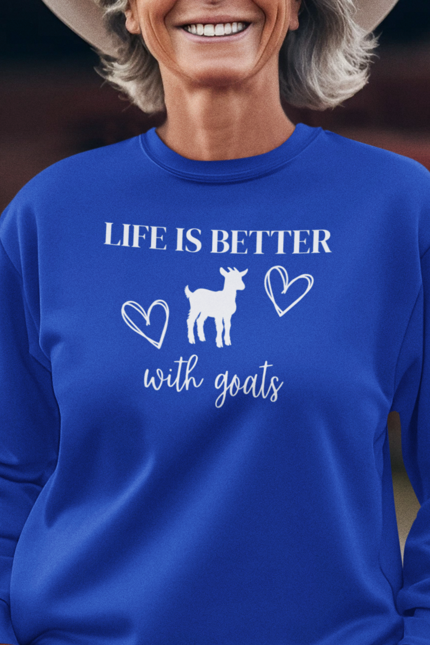 Life is Better With Goats Sweatshirt, Goats Shirts, Goat Lover Shirt, Cute Goats Shirt, Farm Animal Shirt, Farmer Girl Shirt, Farm Animal Tshirt for Women, Funny Goat Kid Shirt