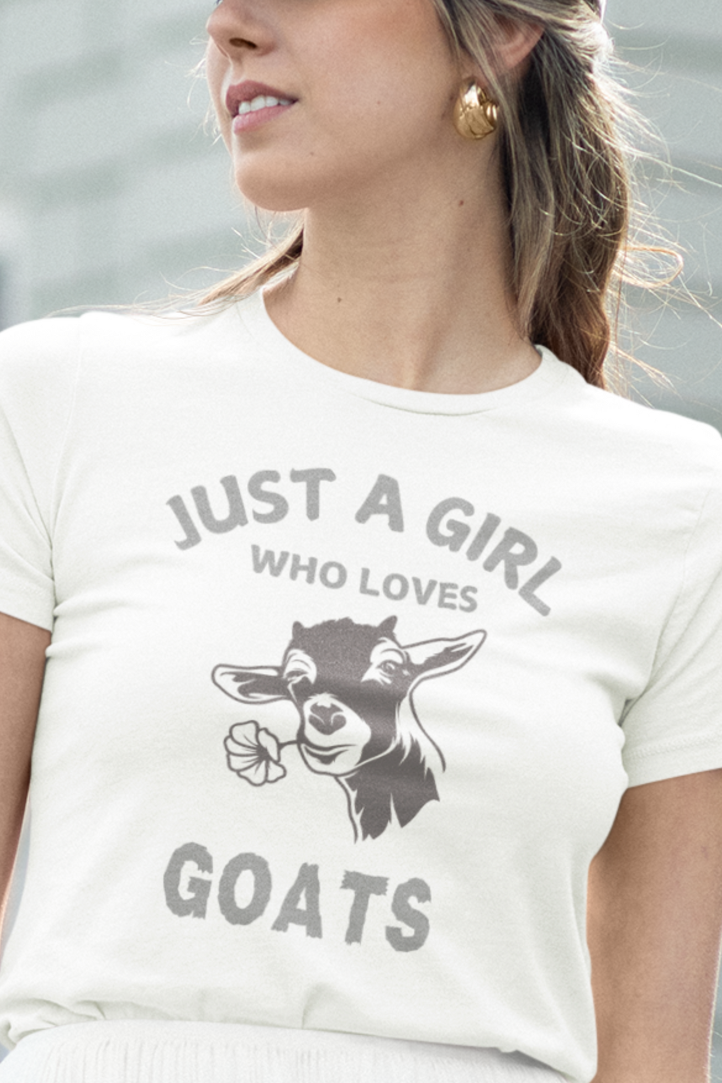 Just a girl who loves goats Short Sleeve Tee, best goat mom T-shirt, gift for a goat lover, crazy goat lady tshirt, goat quotes shirt.