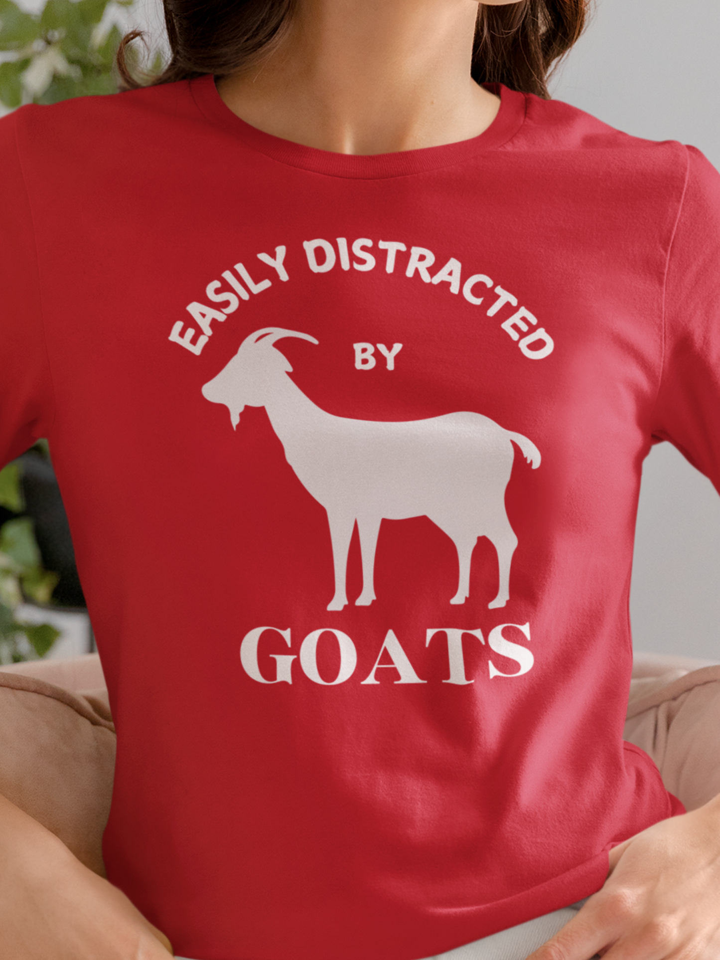 "Easily Distracted by Goats" Women's T-Shirt