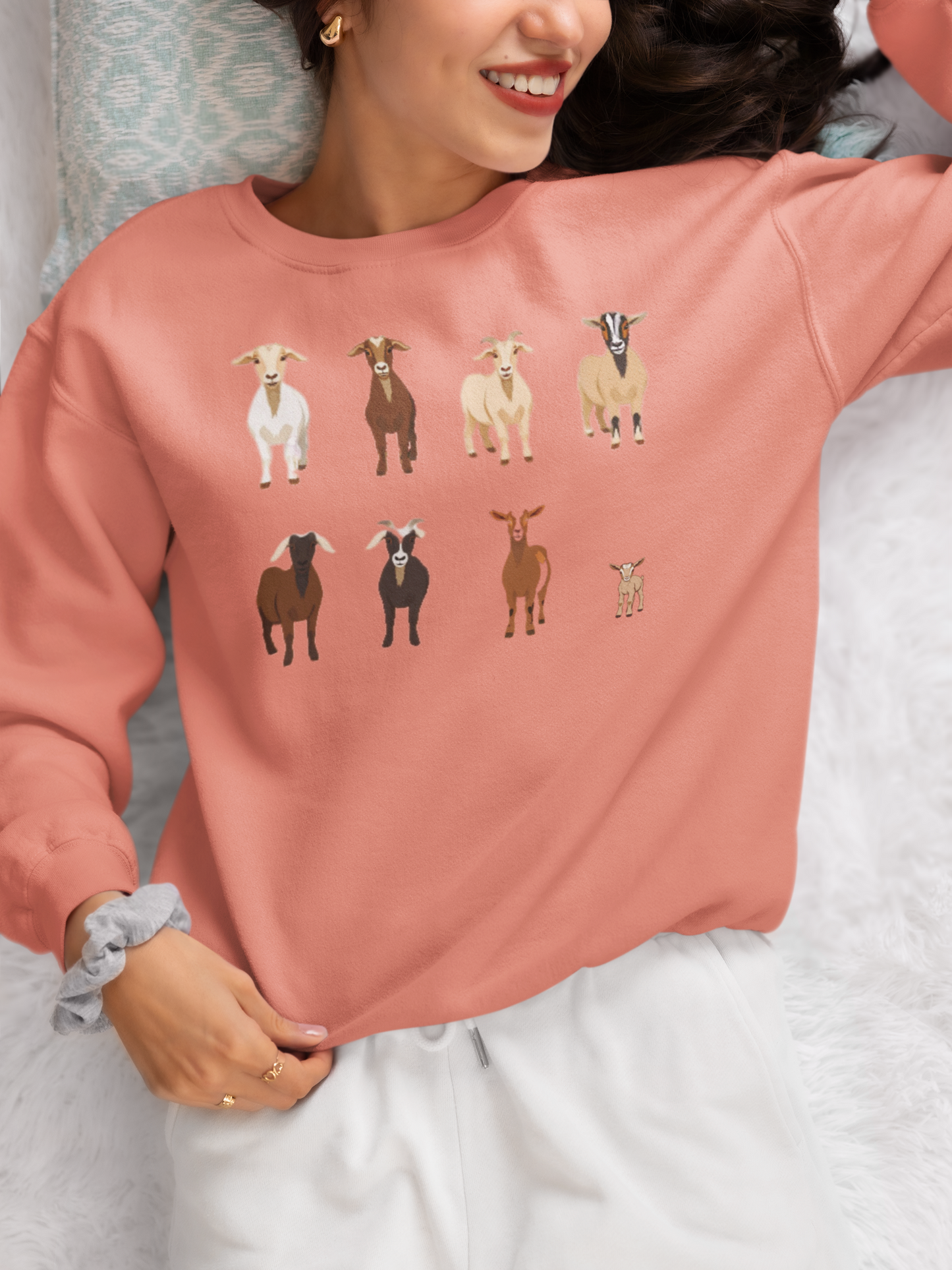 Goats Shirts, Goat Lover Shirt, Cute Goats Shirt, Farm Animal Shirt,Farmer Girl Shirt, Farm Animal Tshirt for Women, Funny Goat Kid Shirt