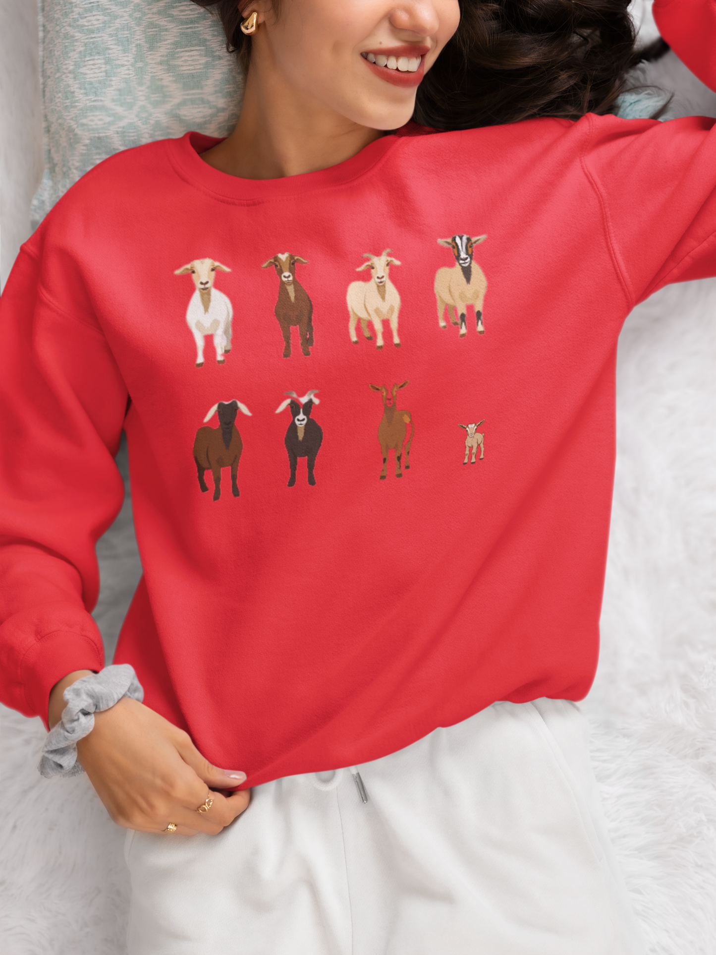 Goats Shirts, Goat Lover Shirt, Cute Goats Shirt, Farm Animal Shirt,Farmer Girl Shirt, Farm Animal Tshirt for Women, Funny Goat Kid Shirt