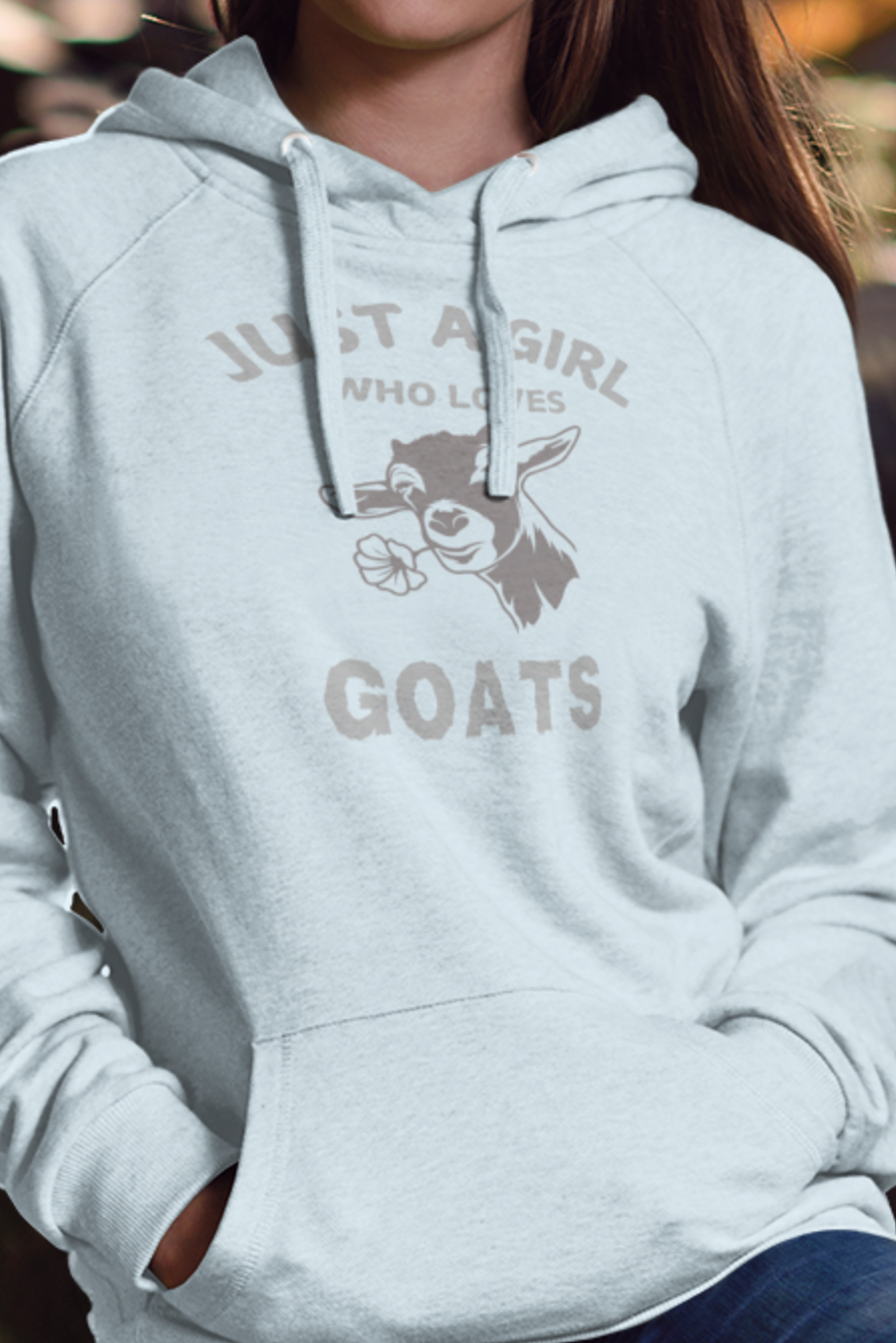 Womens Goat Hoodie, Just A Girl Who Loves Goats, Goat Girl, Womens Goat Sweatshirt, Goat Lover, Farm, Farmer, Farming