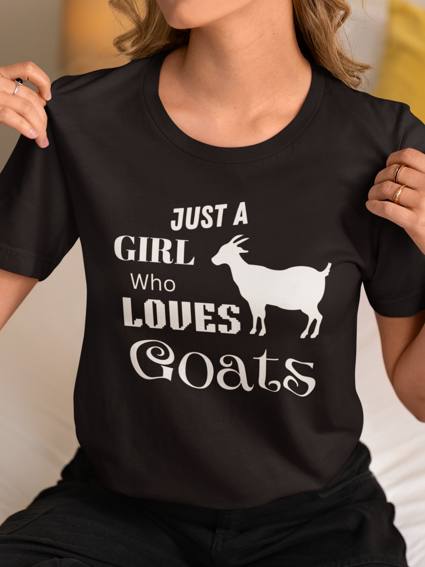 Just a Girl Who Loves Goats Tshirt, Goat Lover Tee, Womens Goat Gifts, Womens Goat Tshirt, Cute Goat Tops, Goat Gifts, Ladies Goat Shirts